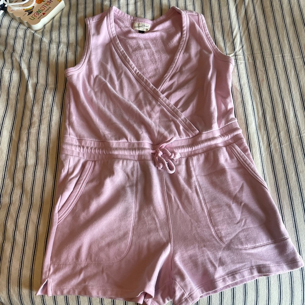 Sweatshirt material romper